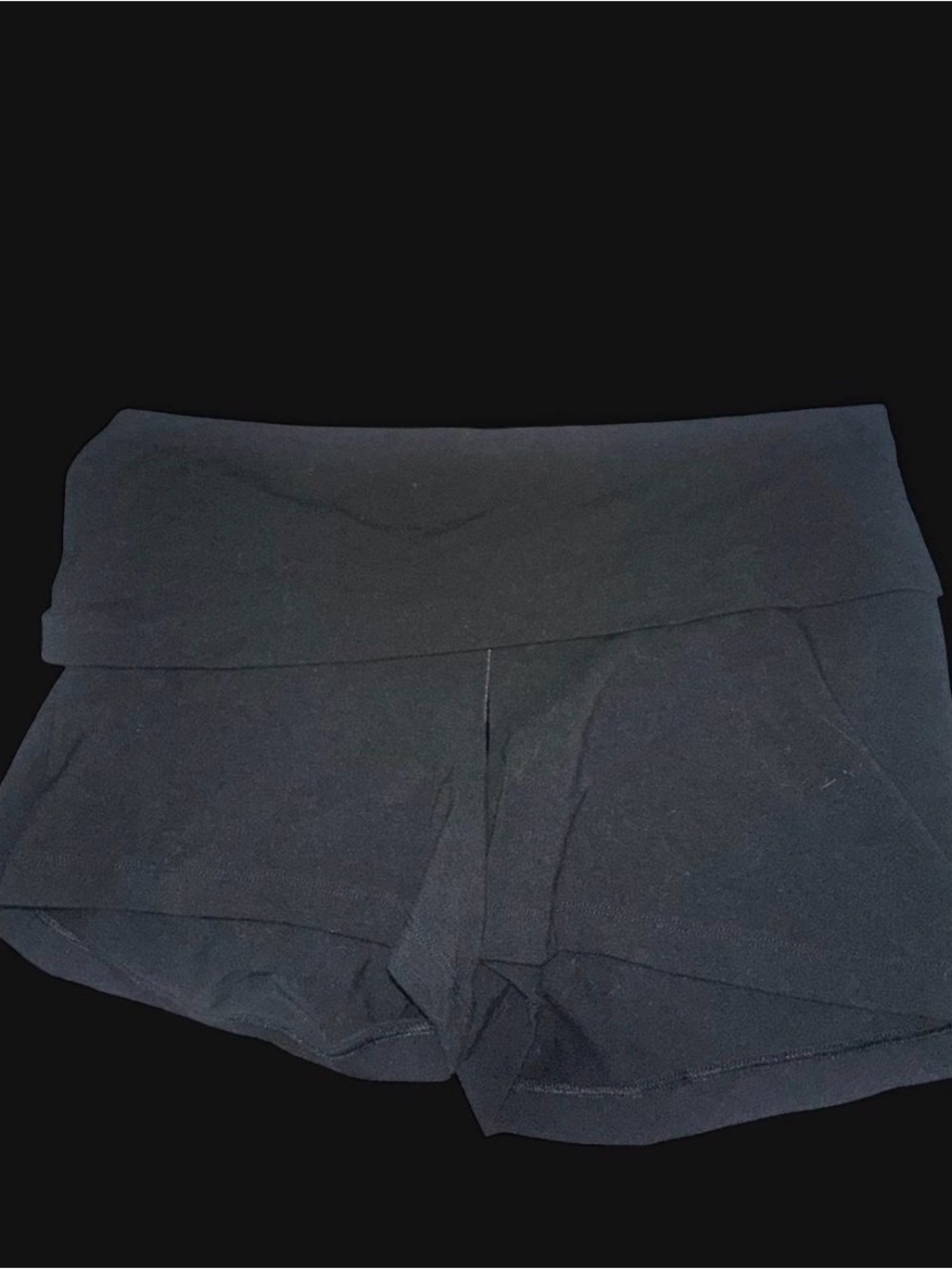 PINK Victoria's Secret Black Fold-Over Waist Bike Shorts In Size XXL